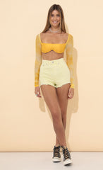 Long Sleeve Top in Yellow