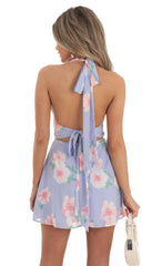 Floral Halter Dress in Lavender