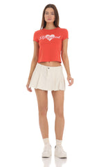 Hollywood Graphic T-Shirt in Red