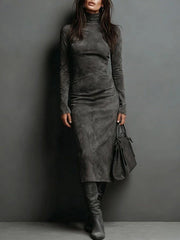 Emma - Elegant Long-Sleeve Midi Dress