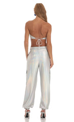 Holographic Pants in Silver