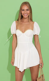 Fit and Flare Dress in White