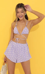 Chiffon Two Piece Set in Purple