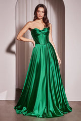 Ellery Gown - Satin A-Line Dress With Pockets