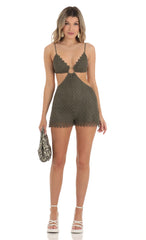 Crochet Romper in Green