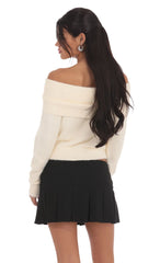 Pleated Skort in Black