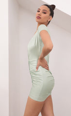 Shirt Dress in Light Sage