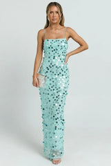 Sea Glass Sequin Maxi Dress