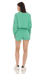 Sweat Shorts in Lime Green