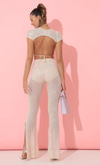 Two Piece Set in Sequin Champagne