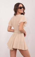 Wrap Dress in Tan