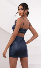 Bodycon Cutout Dress in Navy