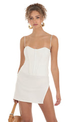 Sweetheart Corset Dress in White