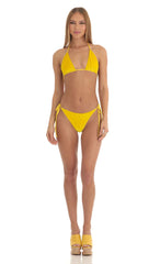 Velvet Bikini Set in Yellow