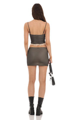 Two Piece Mesh Set in Black