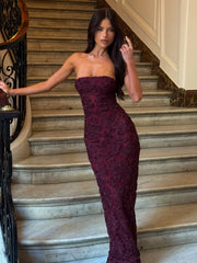 Carlo Maxi Dress Dark Mauve