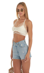 Crochet Top in Ivory