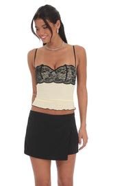 Overlap Skort in Black