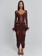 Cherrey Maxi Dress Chocolate