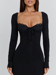 Dionne Long Sleeve Maxi Dress Black