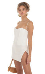 Sweetheart Corset Dress in White