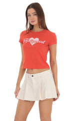 Hollywood Graphic T-Shirt in Red