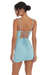 Bodycon Corset Dress in Blue