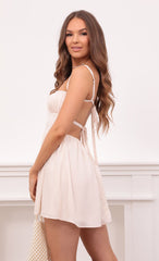 Fit and Flare Dress in Cream