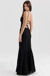 Black Lace Maxi Dress