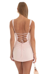 Ruched Dress in Pink