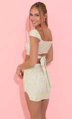 Floral Two Piece Set in Yellow
