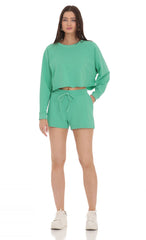Sweat Shorts in Lime Green