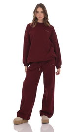 Lucy Sweatpants in Burgundy