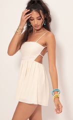 Chiffon A-line Dress in Vanilla