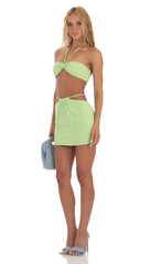 Wrap Two Piece Set in Lime Green