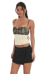 Overlap Skort in Black