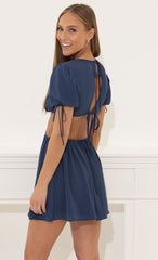 Cutout Dress in Navy