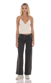 Low Rise Cross Jeans in Black