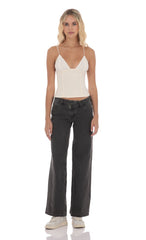Low Rise Cross Jeans in Black