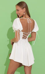 Fit and Flare Dress in White