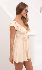 Ruffle Sleeve Dress in Desert
