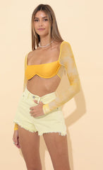 Long Sleeve Top in Yellow