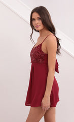 Dress in Burgandy