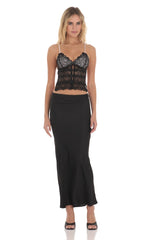 Lace Top in Cream and Black