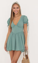 Corset Dress in Green