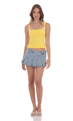 Double Bow Top in Yellow