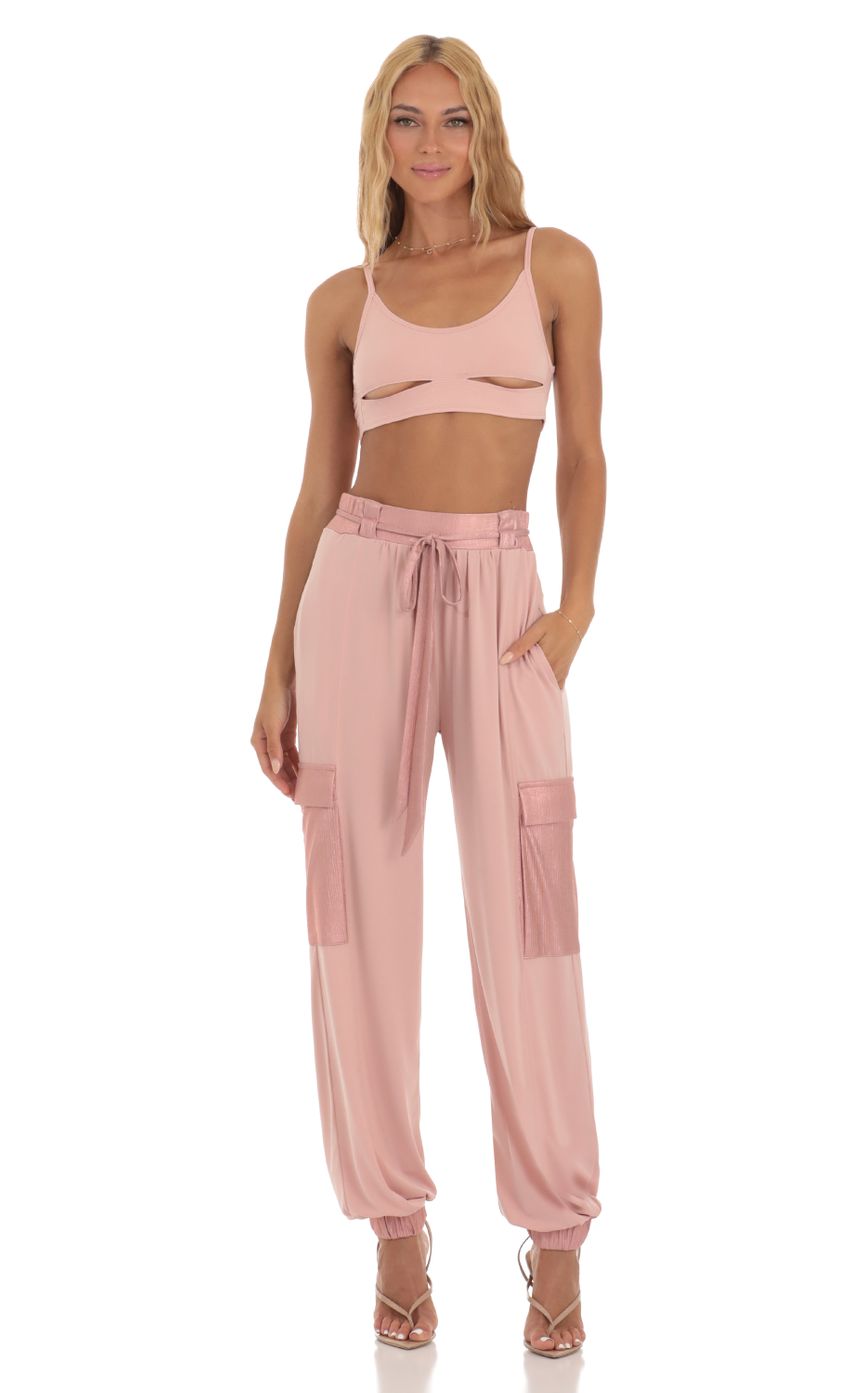 Shimmer Two Piece Set in Pink