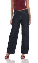 Mid Rise Baggy Jeans in Navy