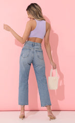 Racer Back Top in Lavender