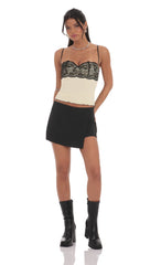 Overlap Skort in Black